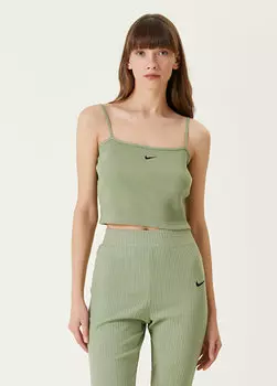 Укороченная зеленая майка essential green Nike