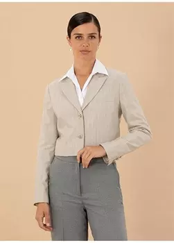 Укороченная женская куртка бежевого цвета Pierre Cardin