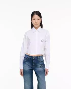 Укороченная женская рубашка Marc Jacobs, белый