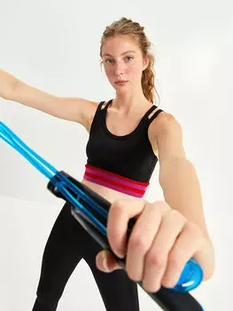 Укороченная Женская спортивная майка с цветными блоками и U-образным вырезом Xside