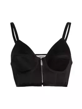 Укороченное атласное бюстье Bullet Christopher John Rogers, черный