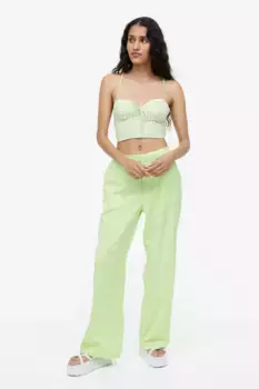 Укороченное бюстье H&M, зеленый