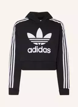 Укороченное худи adicolor Adidas, черный