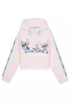 Укороченное худи через голову Stitch Disney, розовый