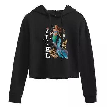 Укороченное худи Disney's The Little Mermaid Ariel для юниоров Licensed Character, черный