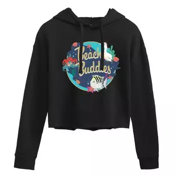 Укороченное худи для юниоров Disney's The Little Mermaid Buddies Licensed Character, черный