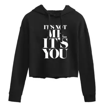 Укороченное худи для юниоров It's Not Me It's You Licensed Character, черный