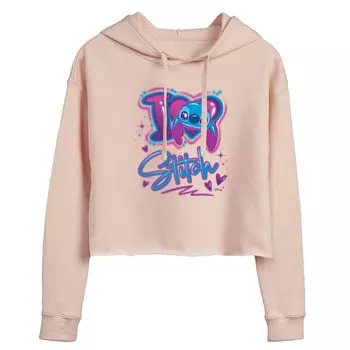 Укороченное худи I Love Stitch для детей Disney's Lilo & Stitch Licensed Character, розовый