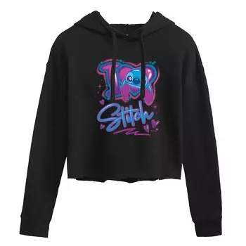 Укороченное худи I Love Stitch для детей Disney's Lilo & Stitch Licensed Character, черный