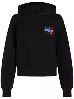 Укороченное худи Ikon KARL LAGERFELD, черный