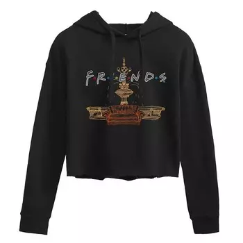 Укороченное худи Juniors' Friends Couch Fountain Licensed Character, черный