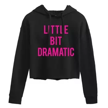 Укороченное худи Little Bit Dramatic для юниоров Licensed Character, черный