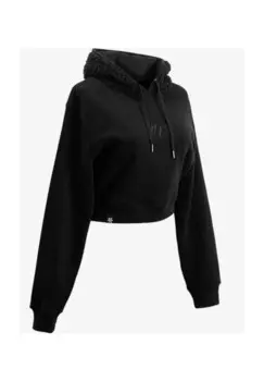 Укороченное худи оверсайз в форме тедди Manufaktur13, цвет Black Out