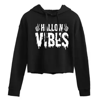 Укороченное худи с графическим рисунком Juniors' Hallow Vibes Licensed Character