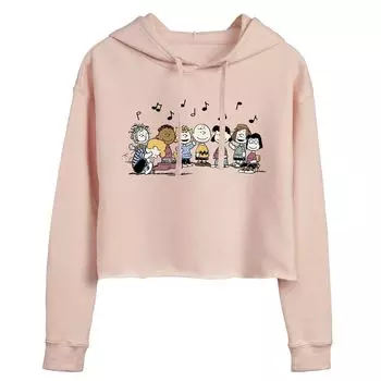 Укороченное худи с графическим рисунком Juniors' Peanuts Music Licensed Character