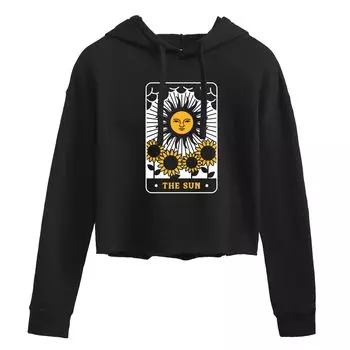 Худи с графическим рисунком The Sun Tarot Card Licensed Character, черный