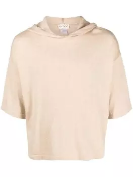 Укороченное худи с короткими рукавами Ma'ry'ya, нейтральный цвет