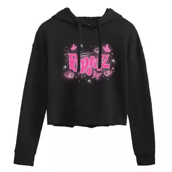 Укороченное худи с логотипом Bratz Y2K Licensed Character, черный