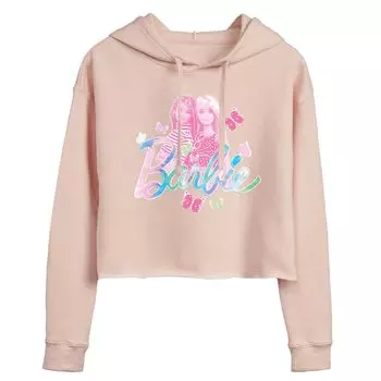 Укороченное худи с рисунком Barbie Butterflies для юниоров Licensed Character, розовый