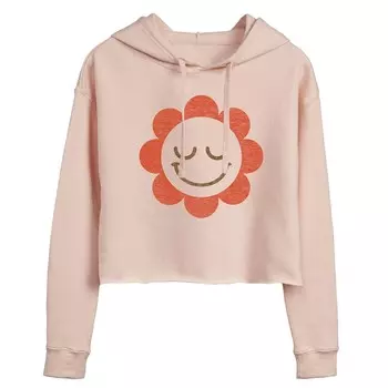 Укороченное худи с рисунком Daisy Smiley Face для юниоров Licensed Character, розовый