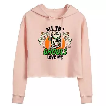 Укороченное худи с рисунком Disney 100 Juniors All The Ghouls Love Me Licensed Character
