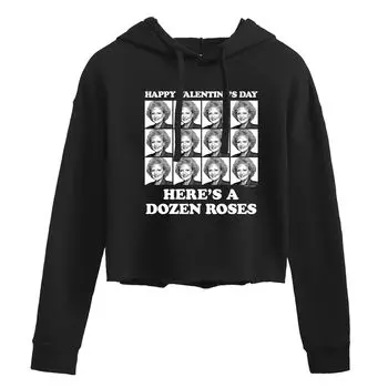 Укороченное худи с рисунком Golden Girls Dozen Roses для юниоров Licensed Character, черный
