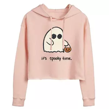 Укороченное худи с рисунком It's Spooky Time для юниоров Licensed Character, розовый