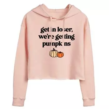Укороченное худи с рисунком Juniors' Get In Loser Pumpkins Licensed Character
