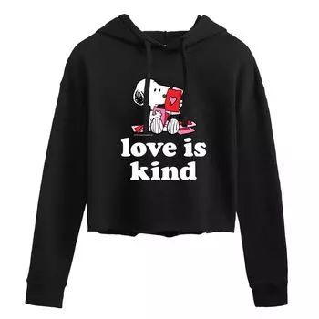 Укороченное худи с рисунком Peanuts для детей Juniors "Love Is Kind" Licensed Character