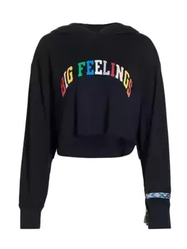 Укороченное худи Tai Love Big Feelings, черный