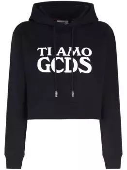 Укороченное худи Ti Amo GCDS, черный