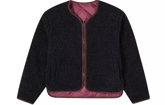 Укороченное пальто REVERSIBLE SHERPA для женщин, черное Converse