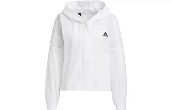 Укороченное пальто женское белое Adidas
