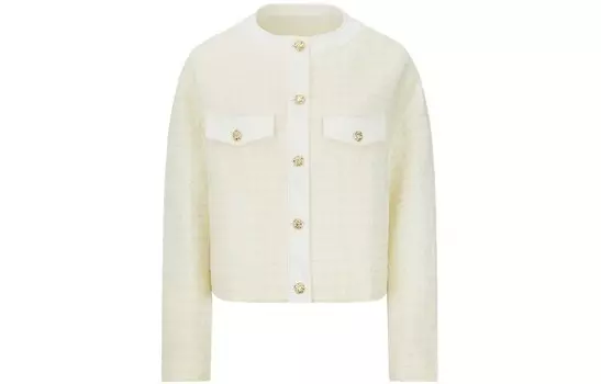 Укороченное пальто женское белое Evisu