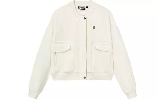 Укороченное пальто женское белое Fila