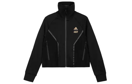 Укороченное пальто женское черное Adidas