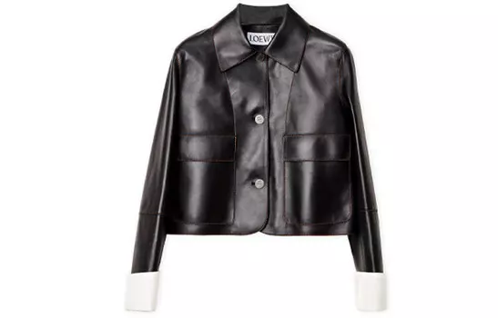 Укороченное пальто женское черный Loewe