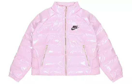 Укороченное пальто женское розовое Nike