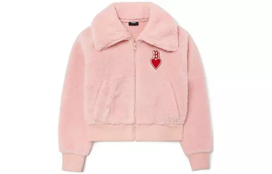 Укороченное пальто женское розовый Mlb, розовый