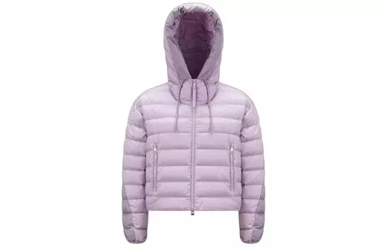 Укороченное пальто женское сиреневое Moncler