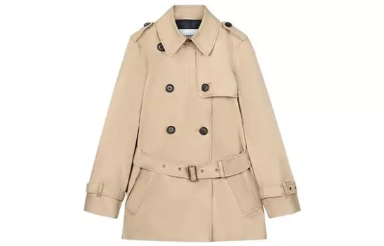 Укороченное пальто женское светло-хаки Coach