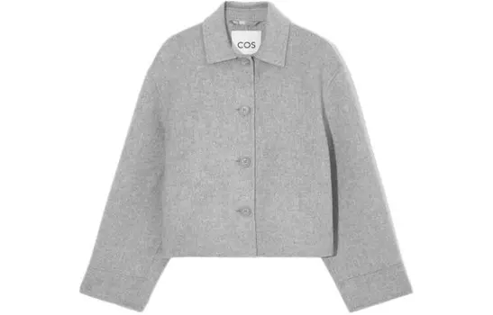 Укороченное пальто женское светло-серое Cos