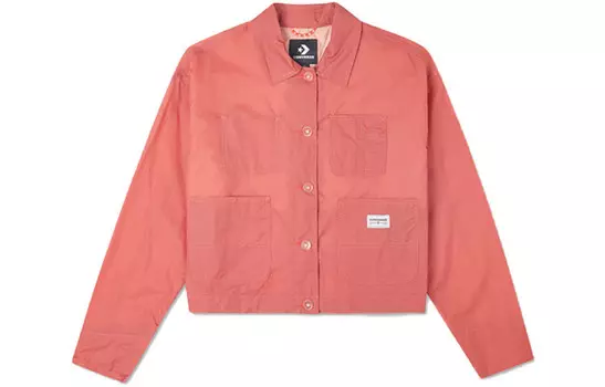 Укороченное пальто женское темно-розовый нубук Converse, цвет Deep Pink