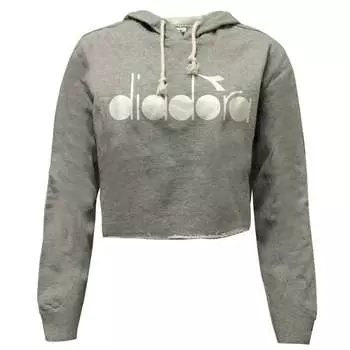Укороченное женское худи Diadora, серый