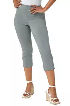 Укороченные эластичные брюки Petite Roman, коричневый