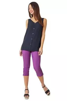 Укороченные эластичные брюки Roman, фиолетовый