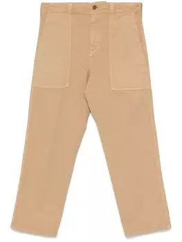 Укороченные брюки ASPESI из габардина, коричневый