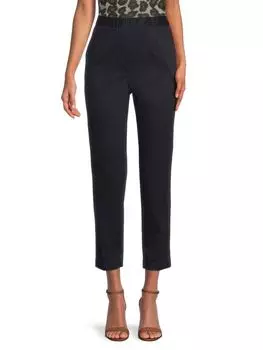 Укороченные брюки без шнуровки St. John, темно-синий