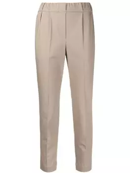 Укороченные брюки Brunello Cucinelli, нейтральный цвет