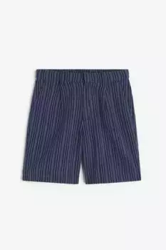 Укороченные брюки чинос из смесового льна H&M, синий
